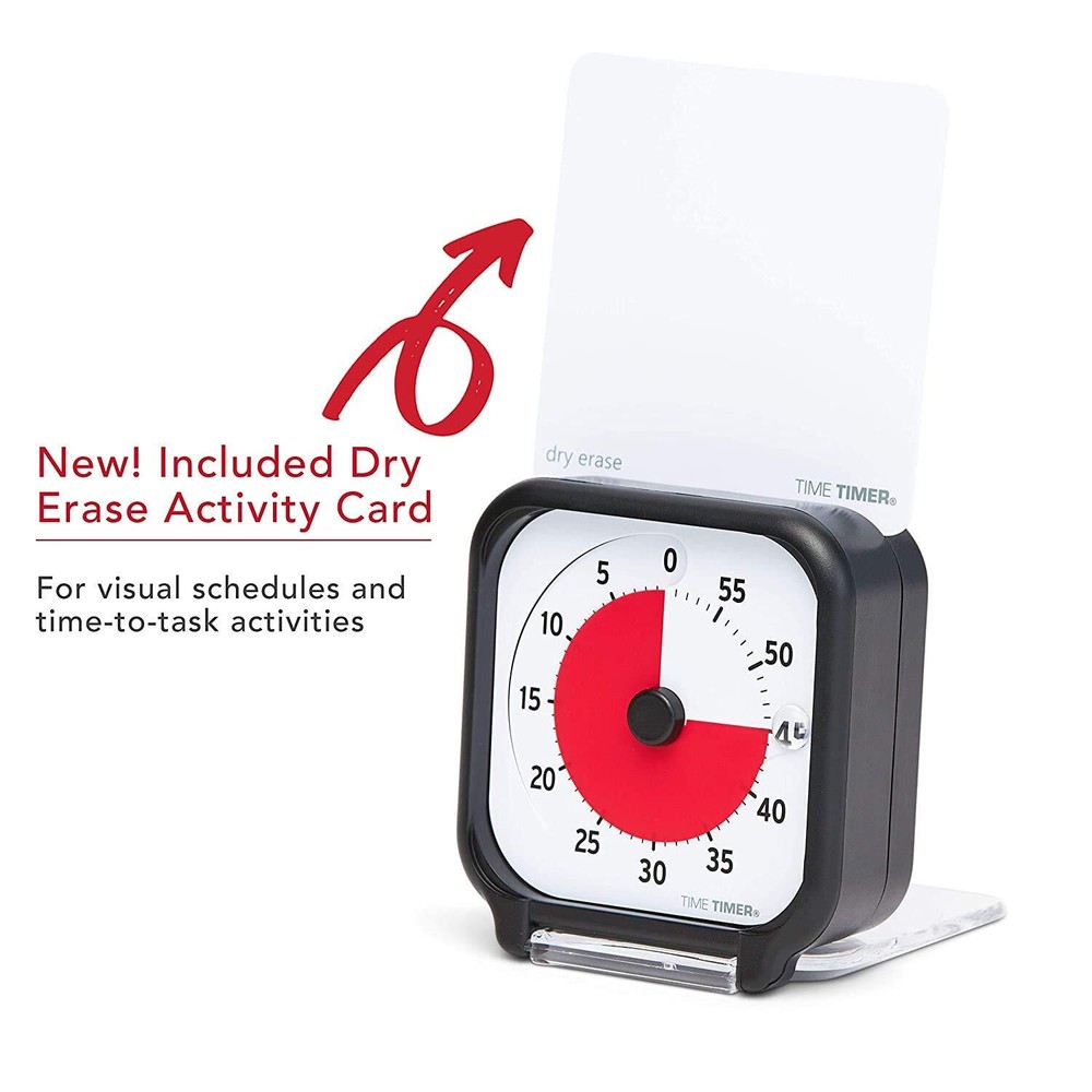3 Inch Visual Timer for Kids 60 Minute Study Timer with Dry Erase Card