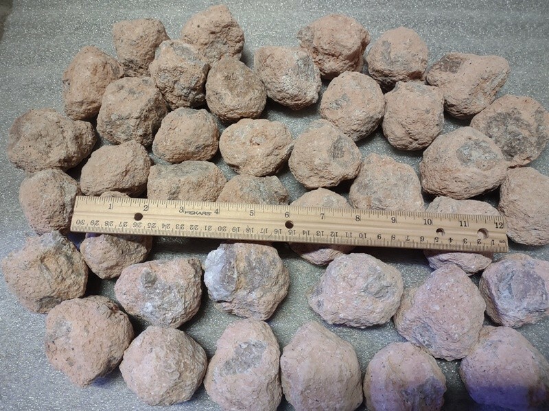 Bulk Wholesale 15 Lbs Mine Run Sonora Crystal Geodes & Nodules, 2-2.25" Diameter