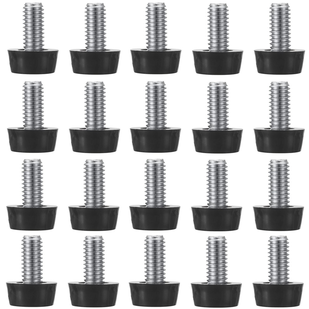 M8 Thread Adjustable Furniture Levelers Screw in Threaded 20 Pcs, Galvanized Ste
