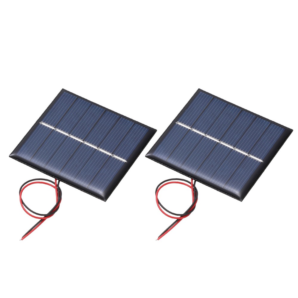 2Pcs 3V 0.33W 110mA Mini Solar Panels with Cable