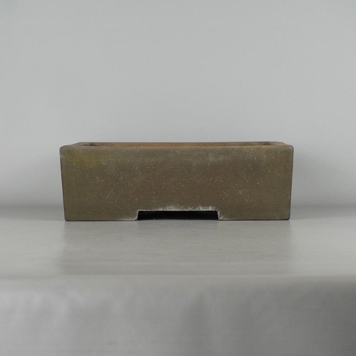 Japanese Bonsai Pot Toho 29.5cm Rectangular Unglazed Clay Used
