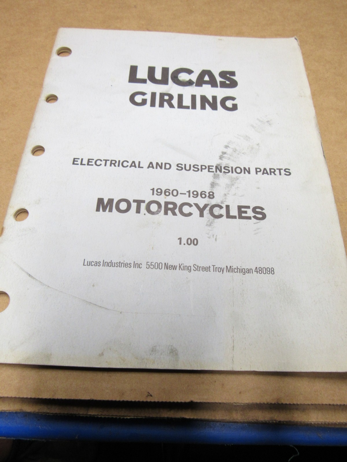 1960-1968 Lucas Girling Electrical Suspension Catalog Triumph Norton BSA
