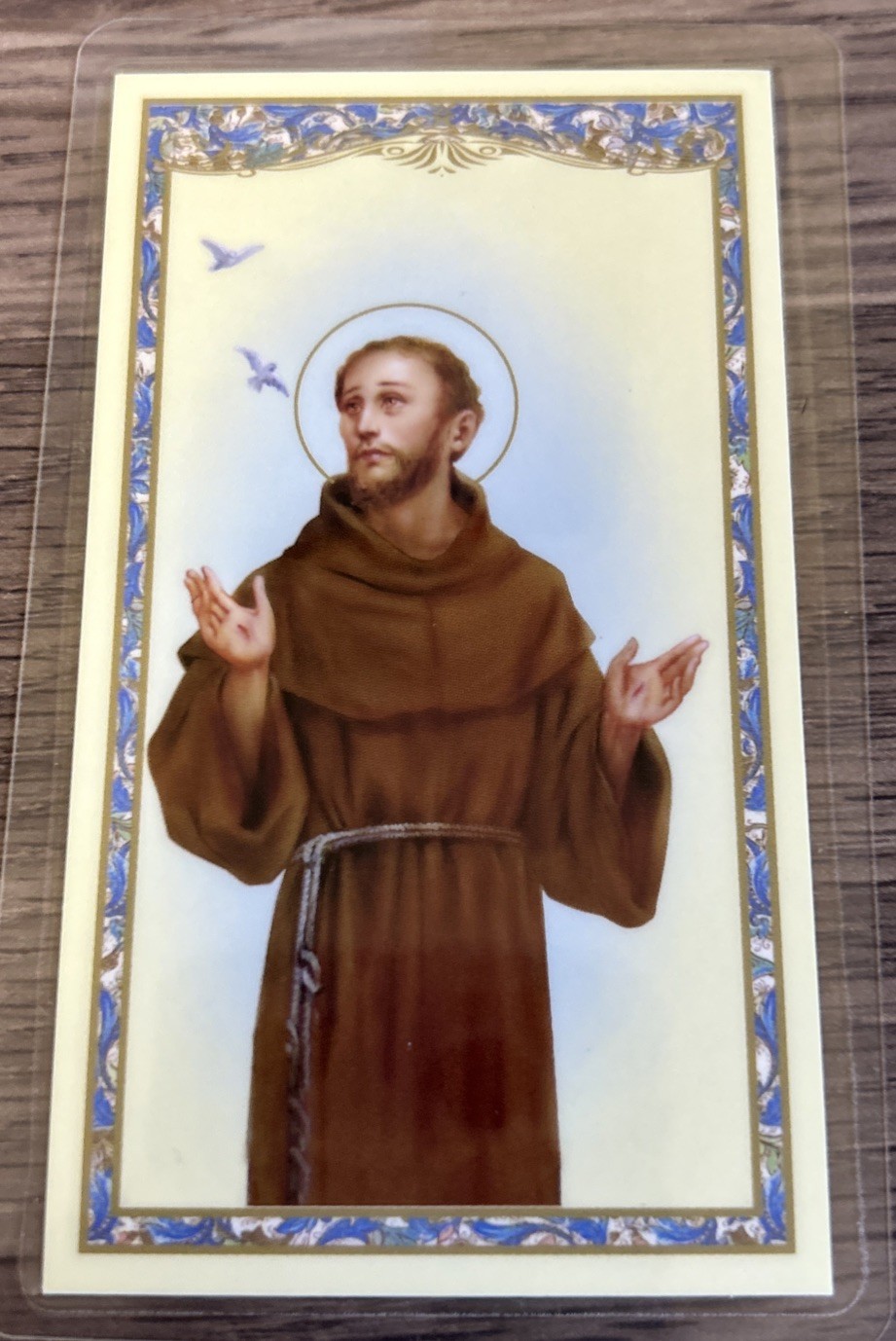 Holy Card Prayer of St. Francis Of Assisi Laminated Prayer Card