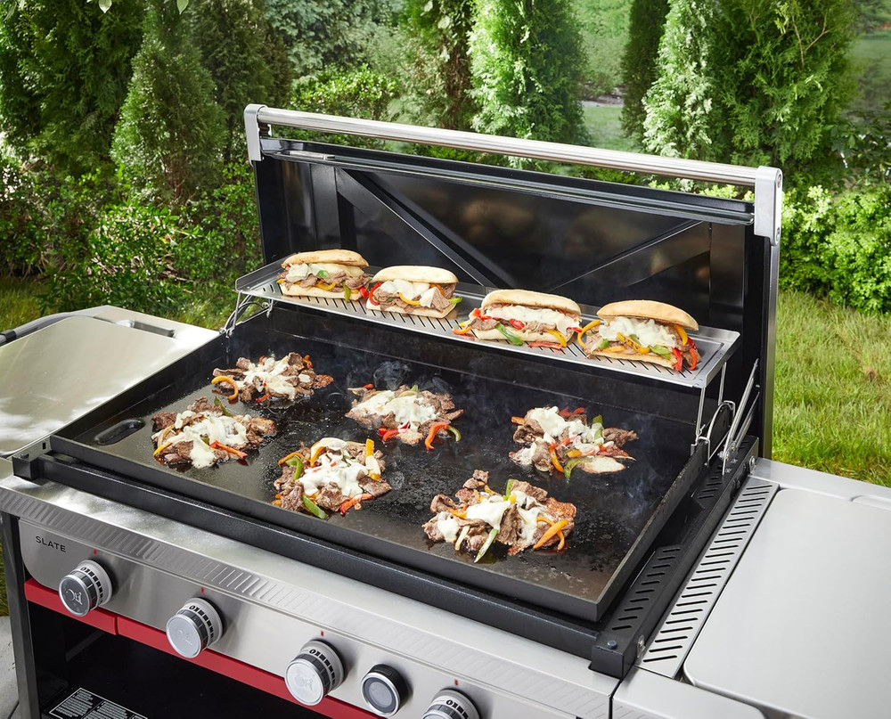 " 36" Slate Griddle Warming Rack & Resting Tray – Easy‑Install Adjustable Rack w