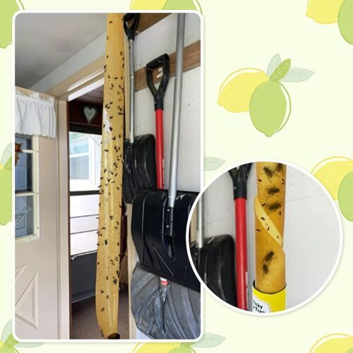 16 Rolls Fly Sticky Trap Paper Insect Bug Catcher Strip Fly Sticker Non Toxic US