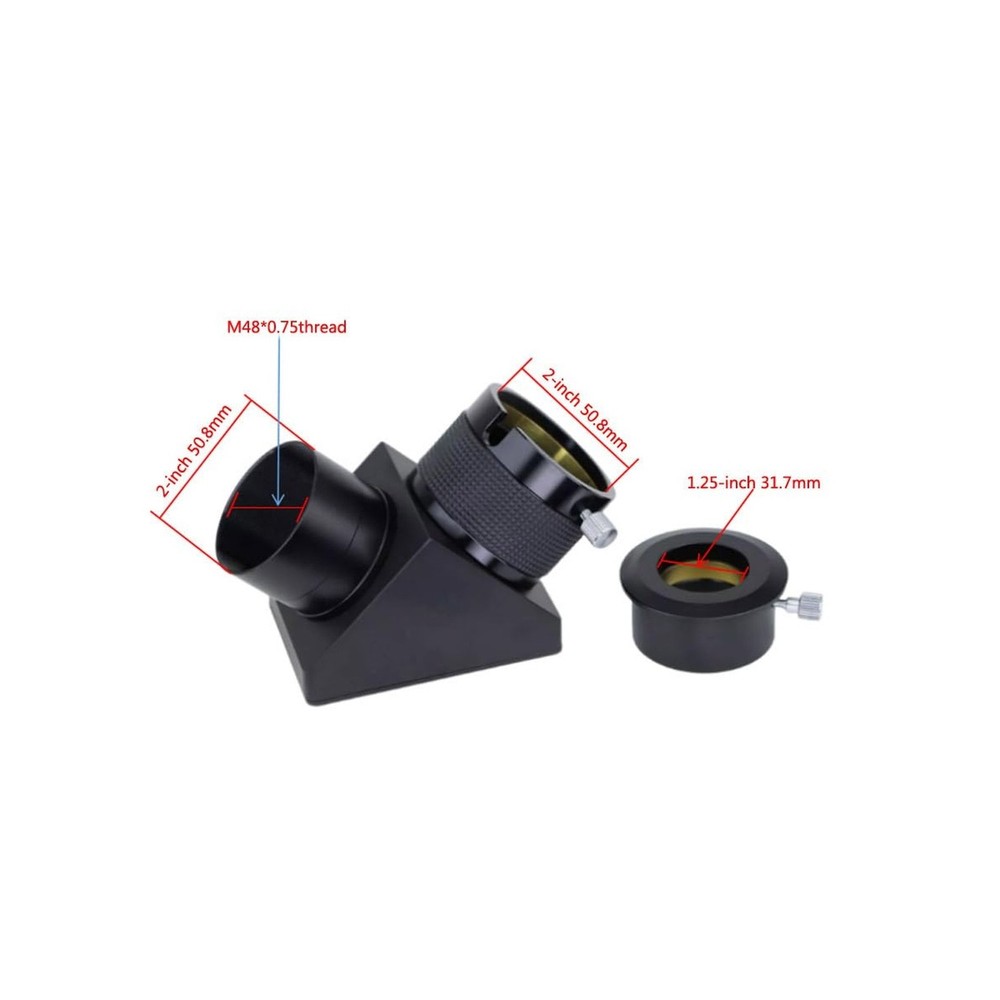 2" Zenith Diagonal Dielectric Mirror for Refractor Astronomical Telescope 99%...
