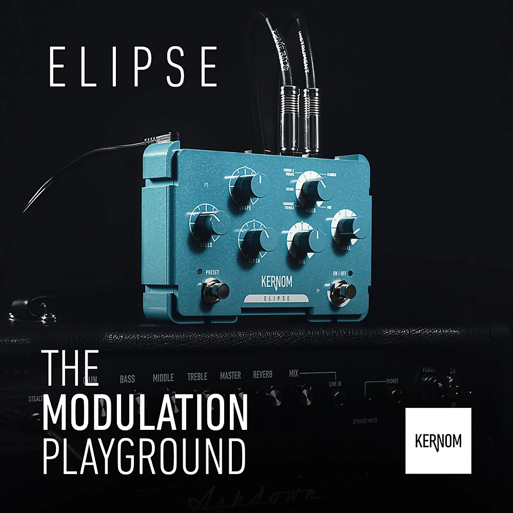 Kernom Pedals Elipse Modulation Effects Pedal Teal