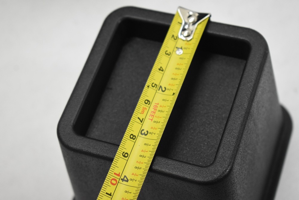 Set 8 Black Plastic Square Planter Pots Nursery Garden Indoor Stackable 2 Sizes