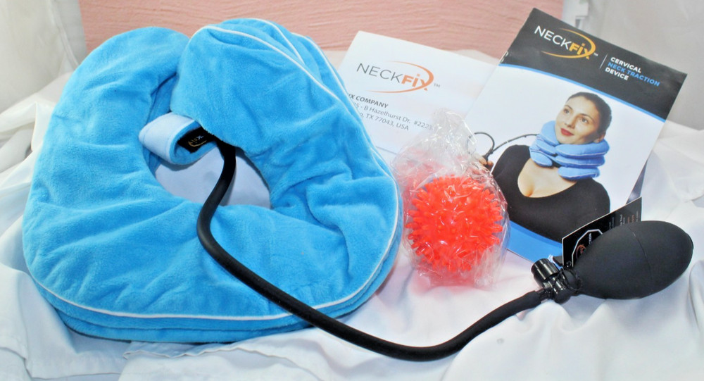Neckfix Cervical Traction Device 12-17" Open Box w/ Papers, Instructions NICE