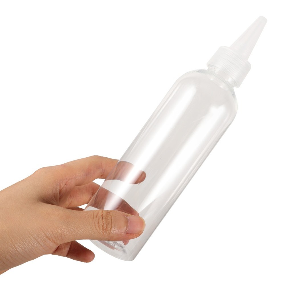 4 Pcs Clear Plastic Precision Tip Bottles for Squeezing Glue or Lubricants