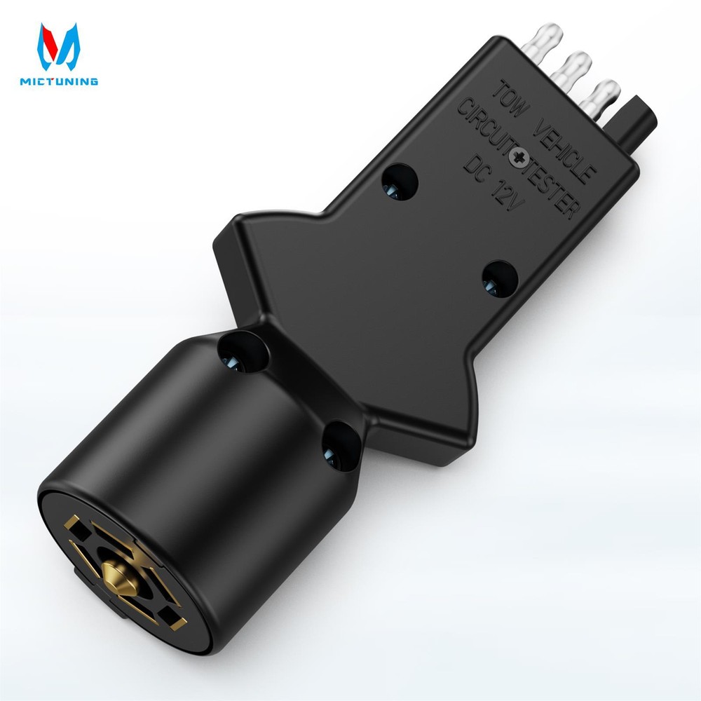 Multi-Function7 Way Blade&4 Pin Flat Trailer Light Circuit Tester LED Indicators