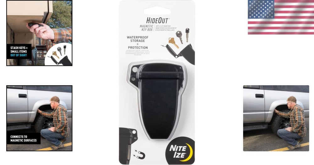 Large Waterproof Key Holder with Magnetic Mounting Durable Plastic Construction