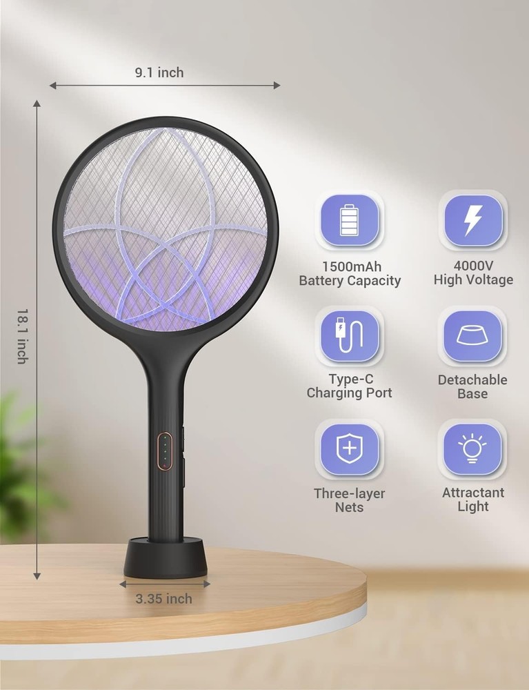 Lightweight Electric Bug Zapper with Purple Light for Effective Mosquito Control