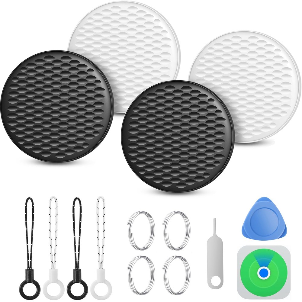 Air Tracker Tags-4 Pack for Apple Find My (iOS Only), Bluetooth Tracker Smart...