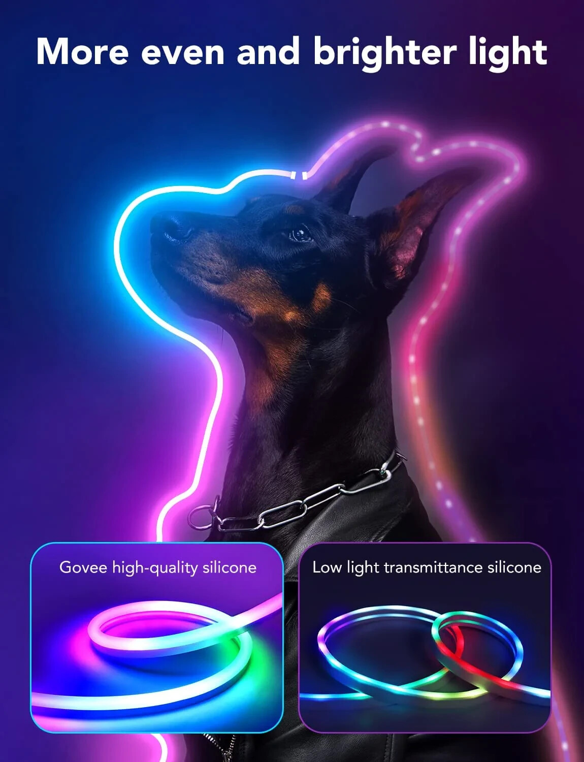 Govee - RGBIC Smart Neon Rope Light - 6.5 Ft *Open Box*