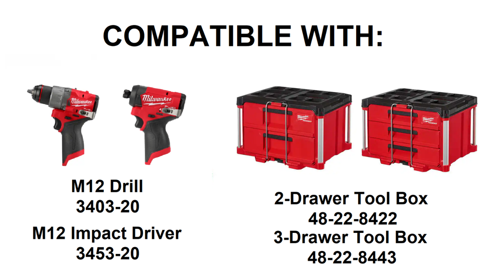 Milwaukee Packout Toolbox Drawer Insert for M12 Drill/Driver Gen3 (Insert Only)