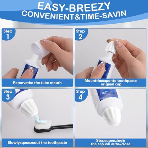 6 Pk Silicone Toothpaste Cap Reusable Self Closing Toothpaste Squeezer Dispenser