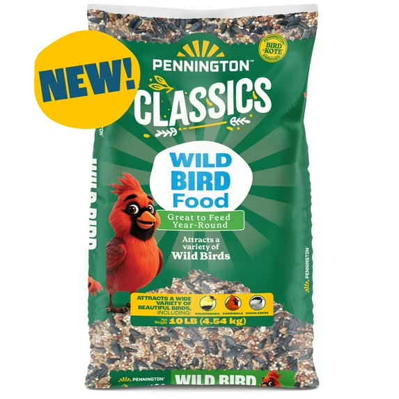 Pennington Classic Dry Wild Bird Feed and Wild Bird Seed, 10 lb. New Bag, 1 Pack
