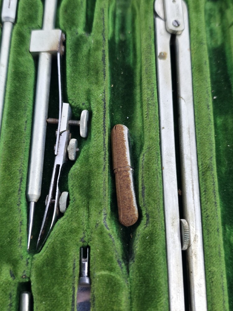 Vintage GEORG SCHOENNER GERMANY Drafting Set Technical Drawing Instruments Case
