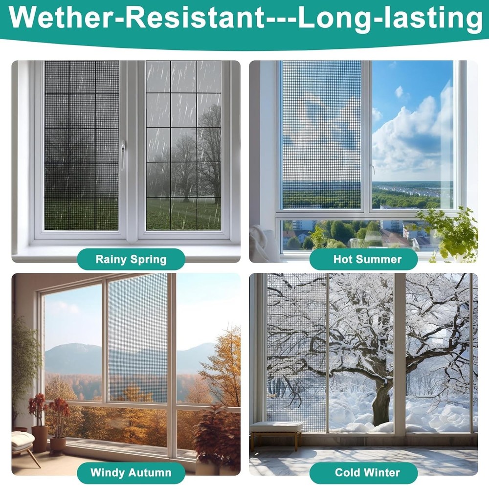 24 Sheets Window Screen Patch Repair Kit, 3 Sizes Screen Patch Tape, Upgraded St