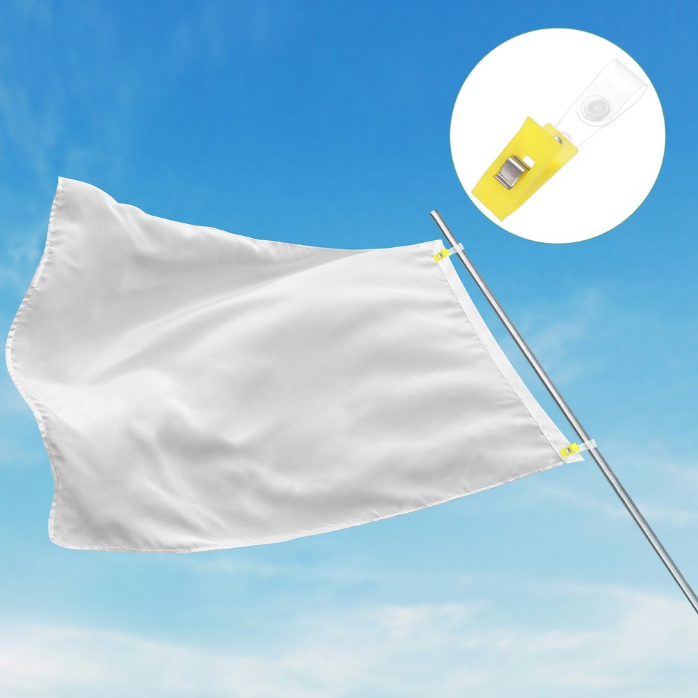 12-Pack Garden Flag Clips, Yard Flag Clips for Small Flags [Yellow]