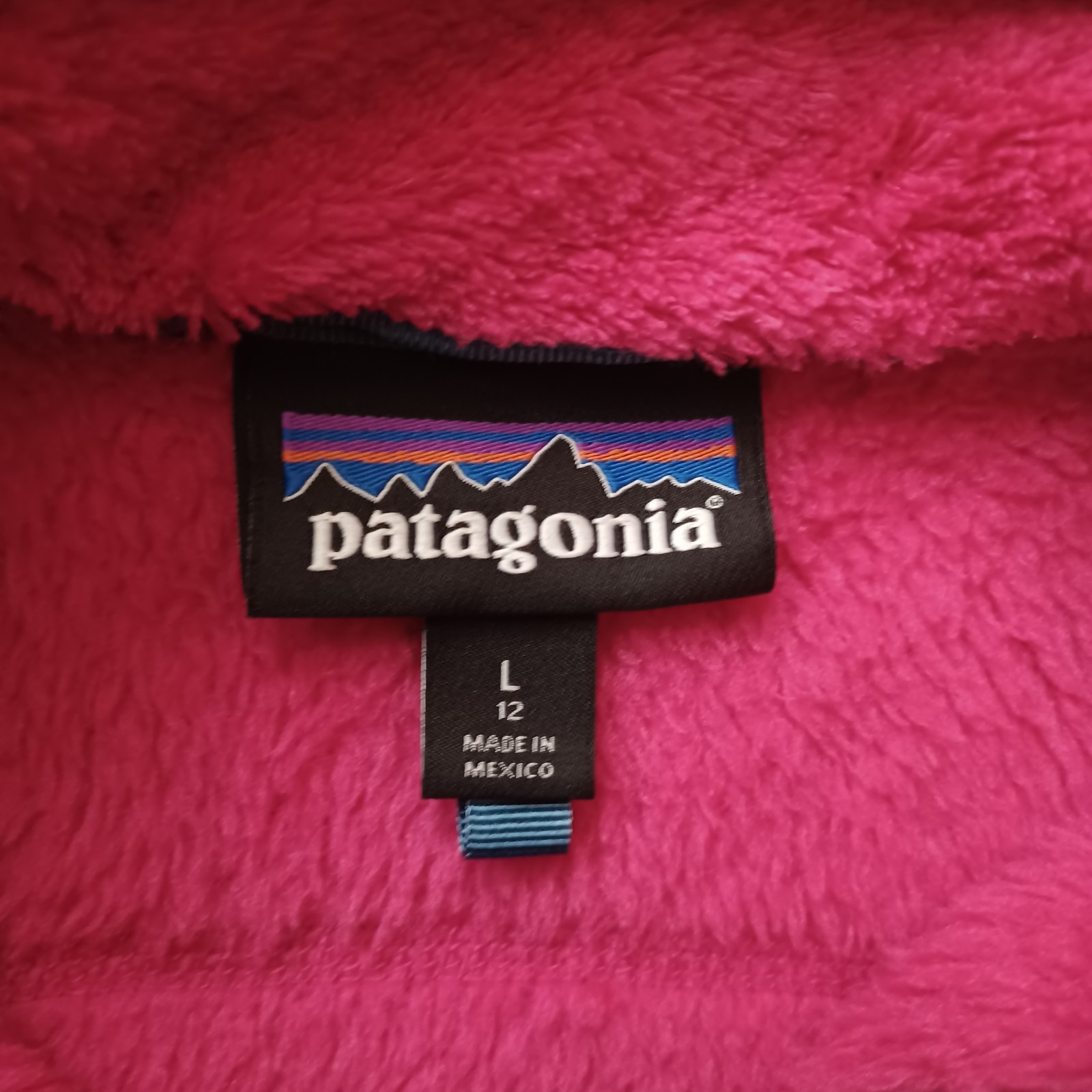 Patagonia Snap-T Fleece Jacket Girls Large 12 Pink Polartec Pullover Youth Fuzzy