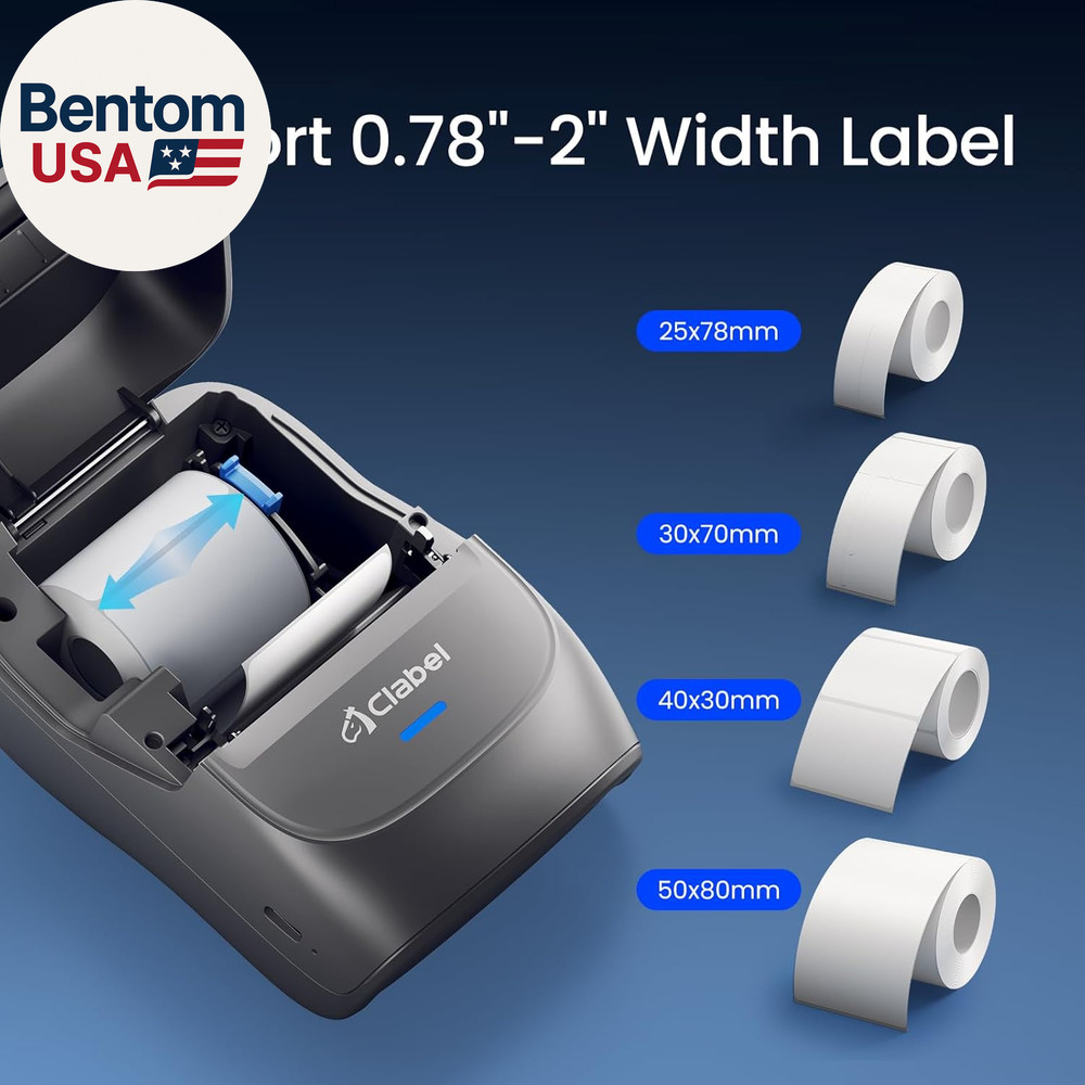 Label Maker Machine with Tape, 221B Thermal Bluetooth Label Printer 2 Inch Porta