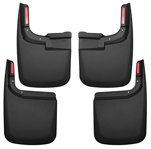 — Front & Front & Rear Mud Guards Set Black Mud Guards - WITHOUT Fender Flares