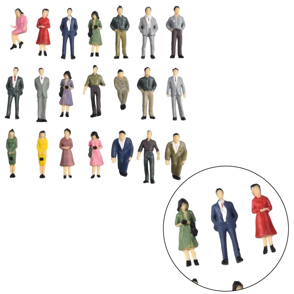 Model People Figures Mixed Color Pose Placement Decoration Accessories
