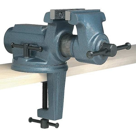 Wilton Cbv-100 4" Light Duty Portable Vise With Clamp-On, Swivel Base