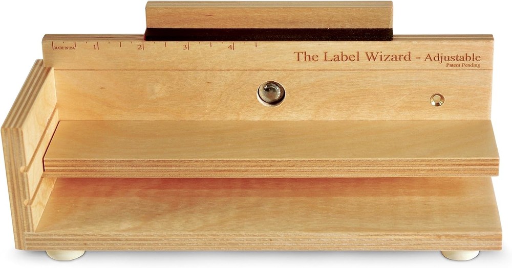 The Label Wizard- Adjustable 2.5*8.3cm, Reddish-maroon
