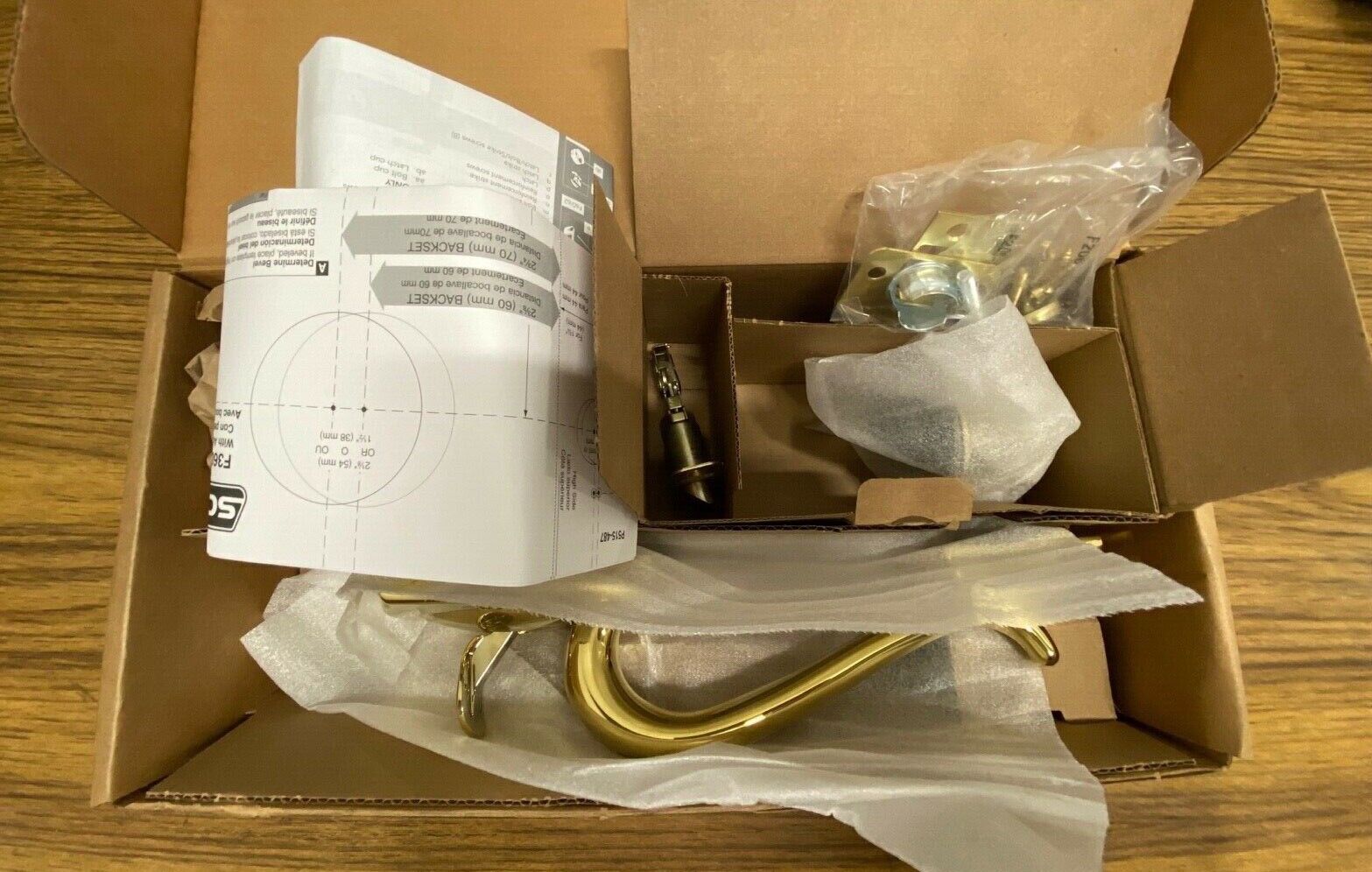 Schlage Camelot Entry Door Handle with Georgian Door Knob FE285 CAM GEO