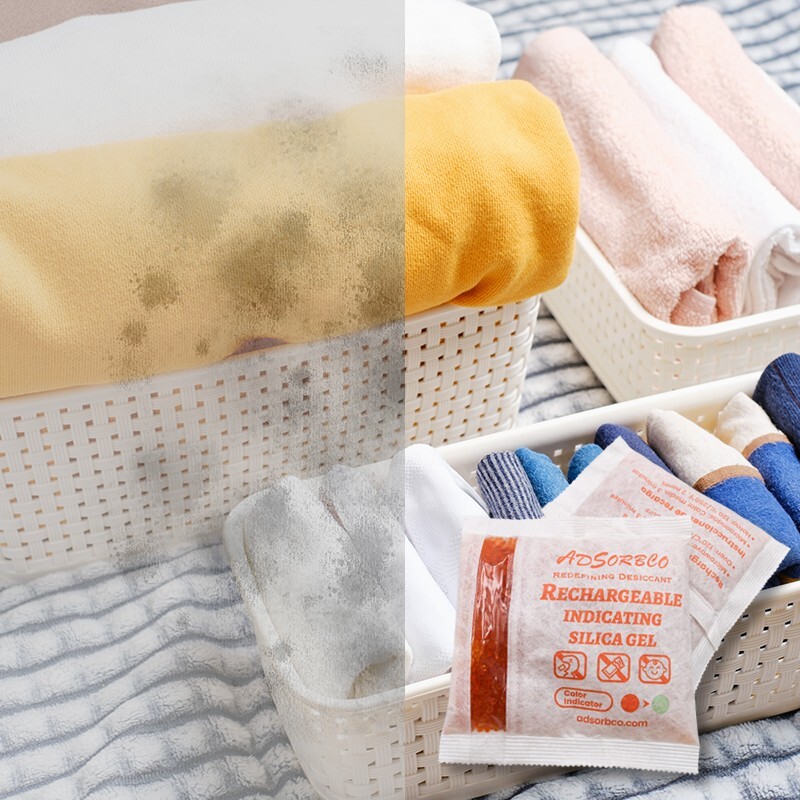 [500g 4p]Adsorbco Rechargeable Desiccant Packs, Indicating Silica Gel Packets