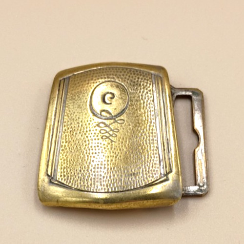 Art Deco Solid Radiogold Belt Buckle
