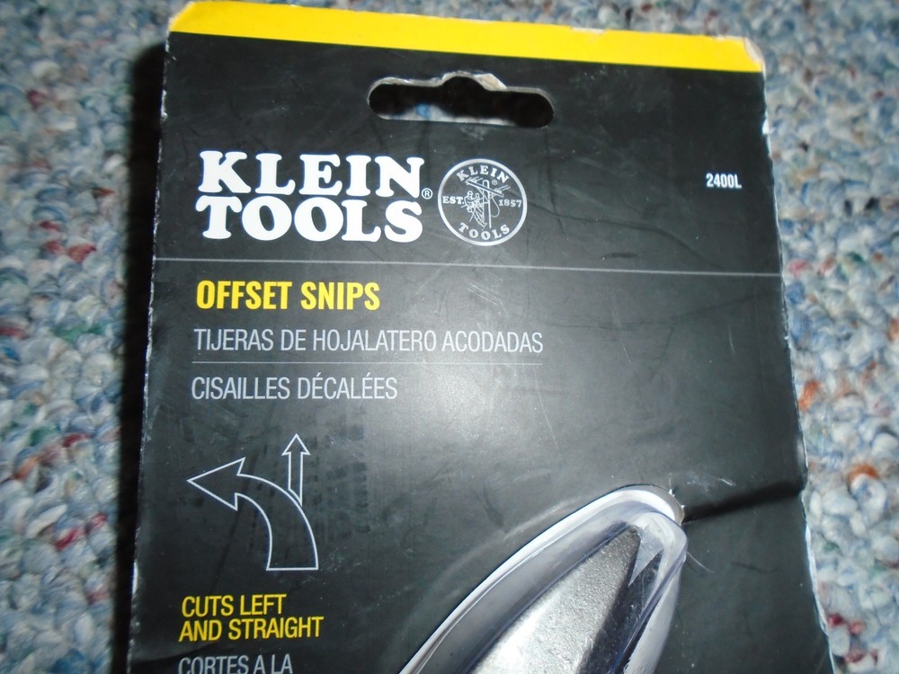 Klein Tools 2400L Offset Left-Cutting Aviation Snips *NEW*