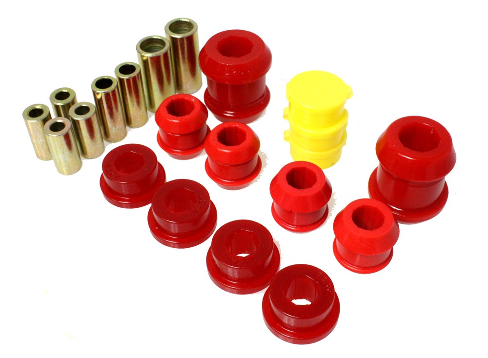Energy Suspension 16.3105R Control Arm Bushing Set Front Polyurethane Red