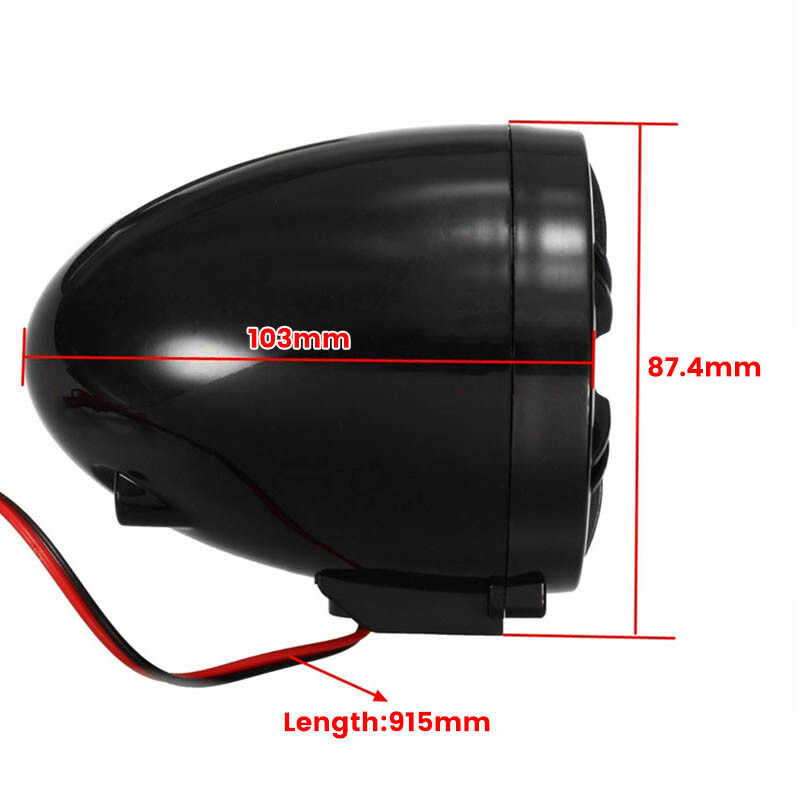 Motorcycle Audio Speaker Kits Bluetooth 4 Wheeler Stereo ATV AUX System FM Radio