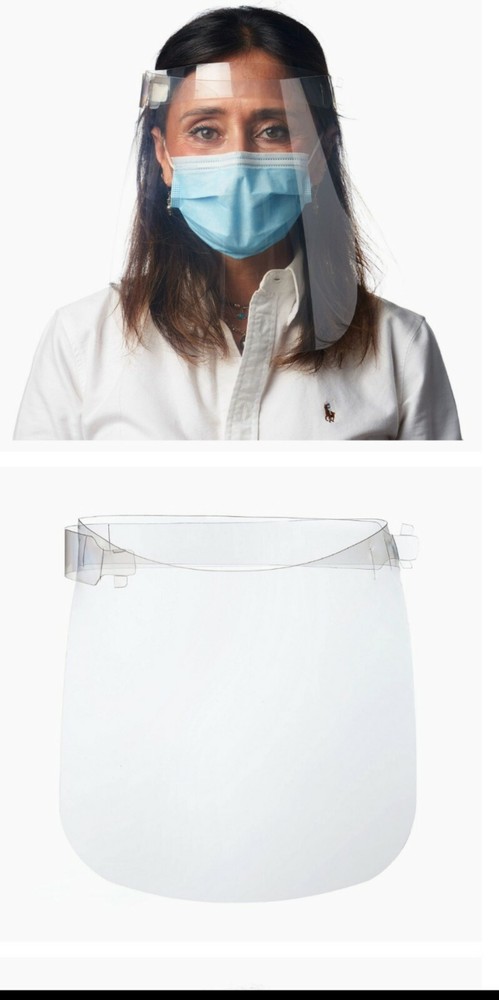 100 Pack Plastic Face Shields - Protective Face Shield for Adults - ADJUSTABLE