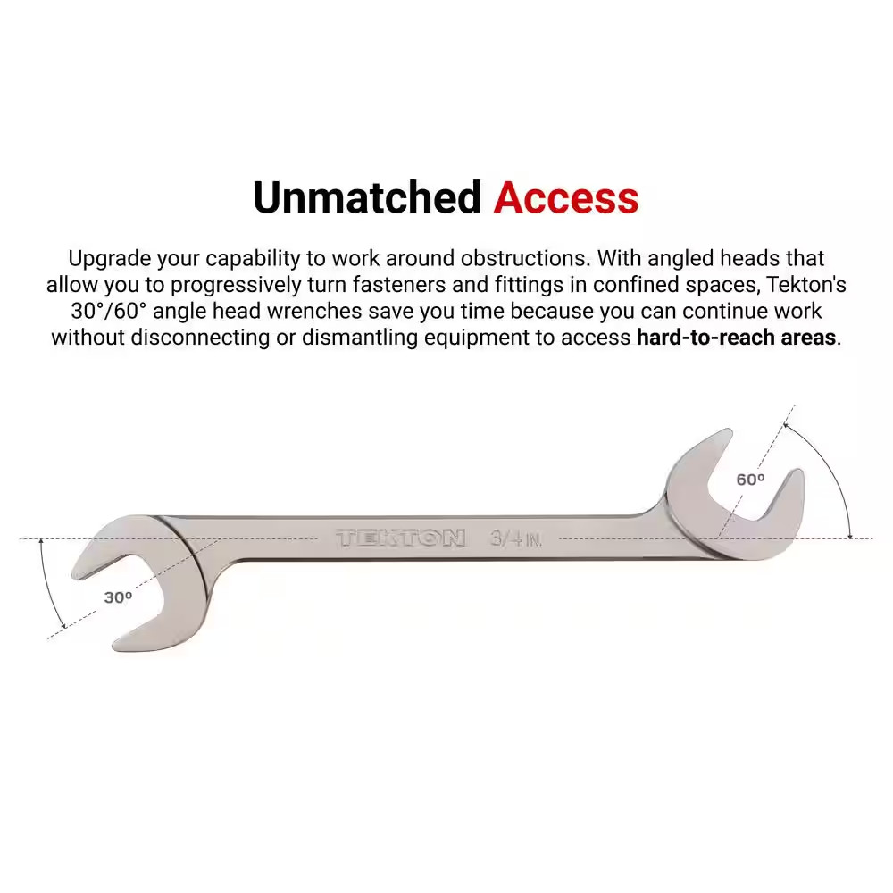 3/8-1 In. Angle Head Open End Wrench Set (11-Piece)