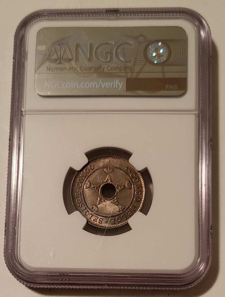 Belgian Congo 1927 10 Cents MS65 NGC
