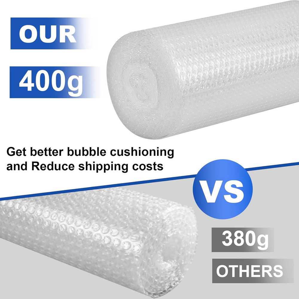 12 Inch X 72Ft - 2 Pack Total Small Thin Bubble Cushioning Wrap for Extra Protec