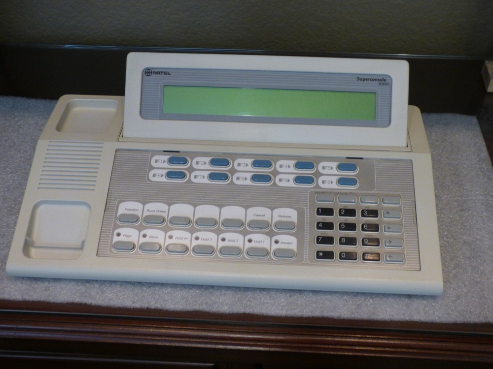 MITEL SUPER CONSOLE 1000 PAPER AND PLASTIC OVERLAY. NEW