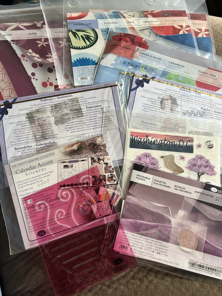 Creative Memory  Lot Scrapbooking Stickers Paper Tags