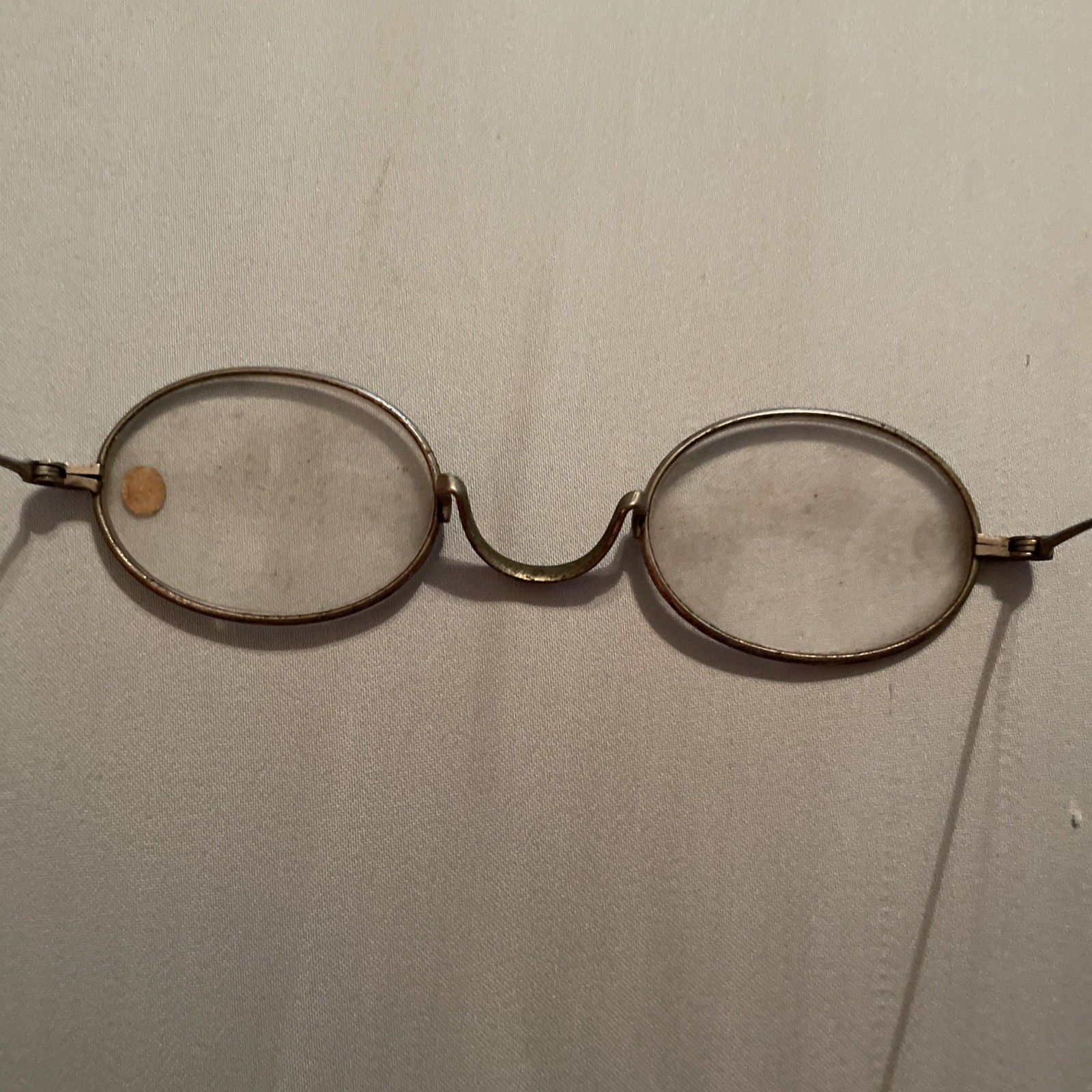 Antique 1900’s Silver Wire Rim Eye Glasses Readers Marked 4.50/9 Used