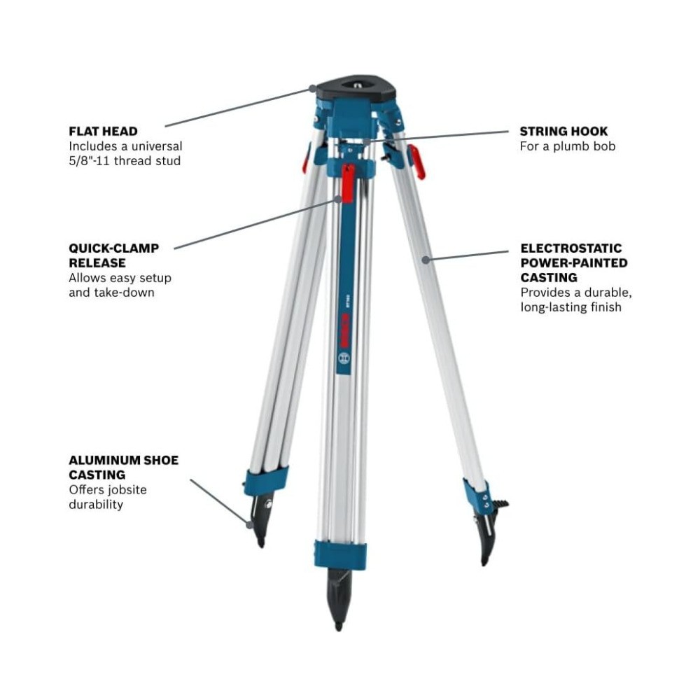 BOSCH BT160RT 63 in. Contractor's Aluminum Tripod