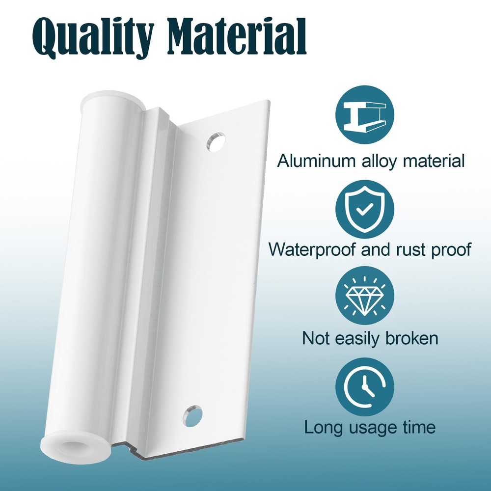 Lower Screen Door Hinge Leaf for Anderson Storm Replacement, White