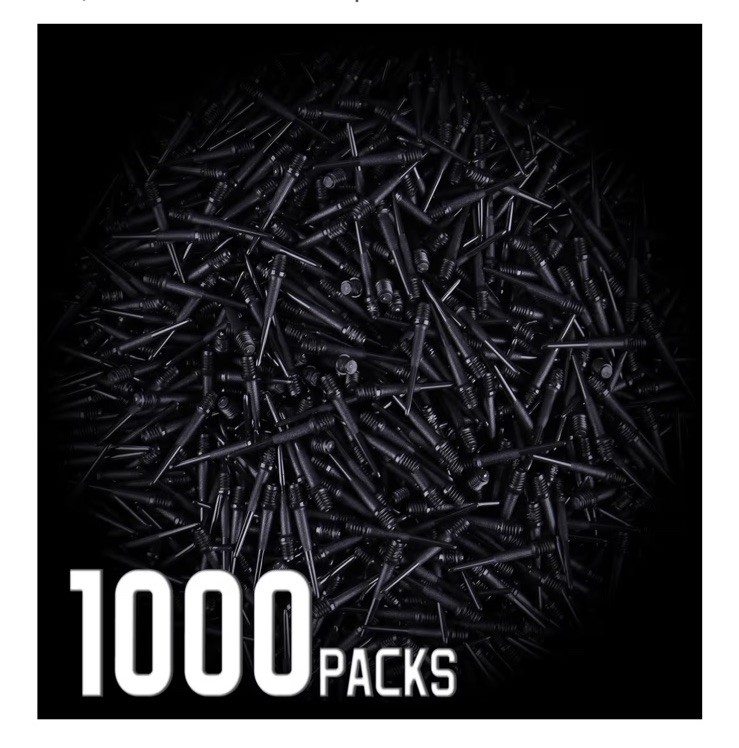 Cyeelife 2BA Thread Soft Tip Dart Points - Plastic Dart Tips - 100/1000 Pack Pre