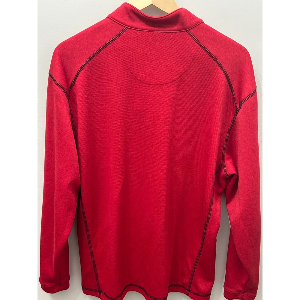 Pebble Beach Performance Men's Medium Quarter Zip Pullover Red Golf Course Logo