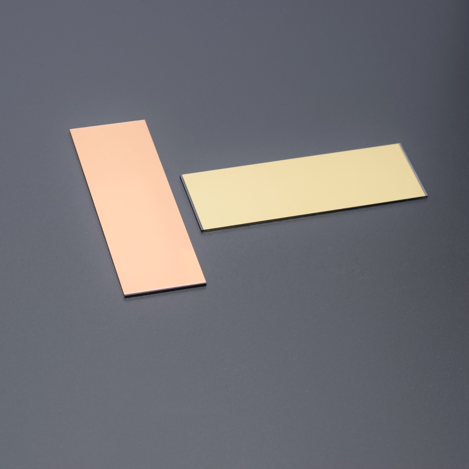 1pc 75x25x1mm Copper Coated Microscope Slides Gold Au-coated Glass Test Slides