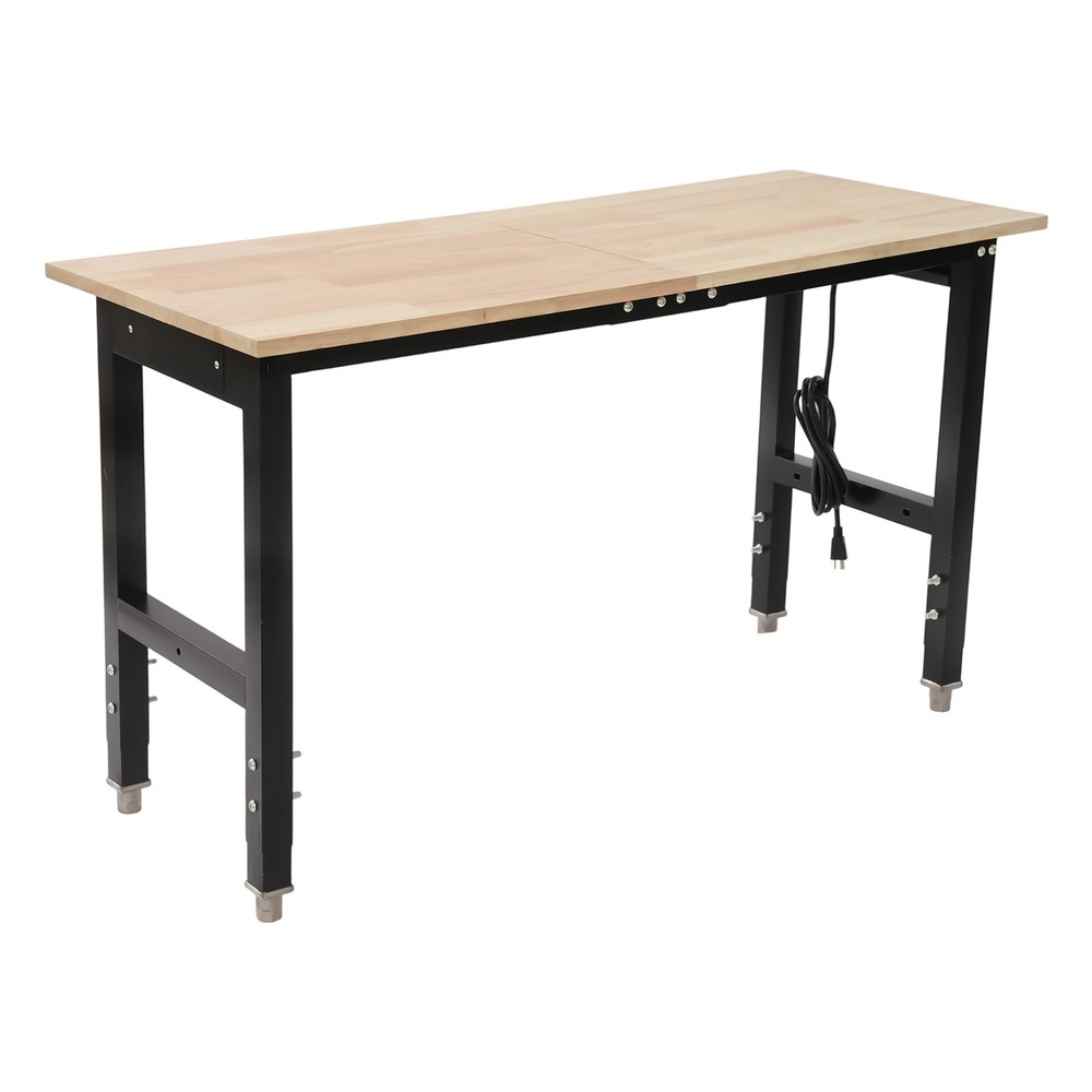 48 x 20 in Heavy Duty Work Table Adjustable Workbench with Power Outlets 2000lbs